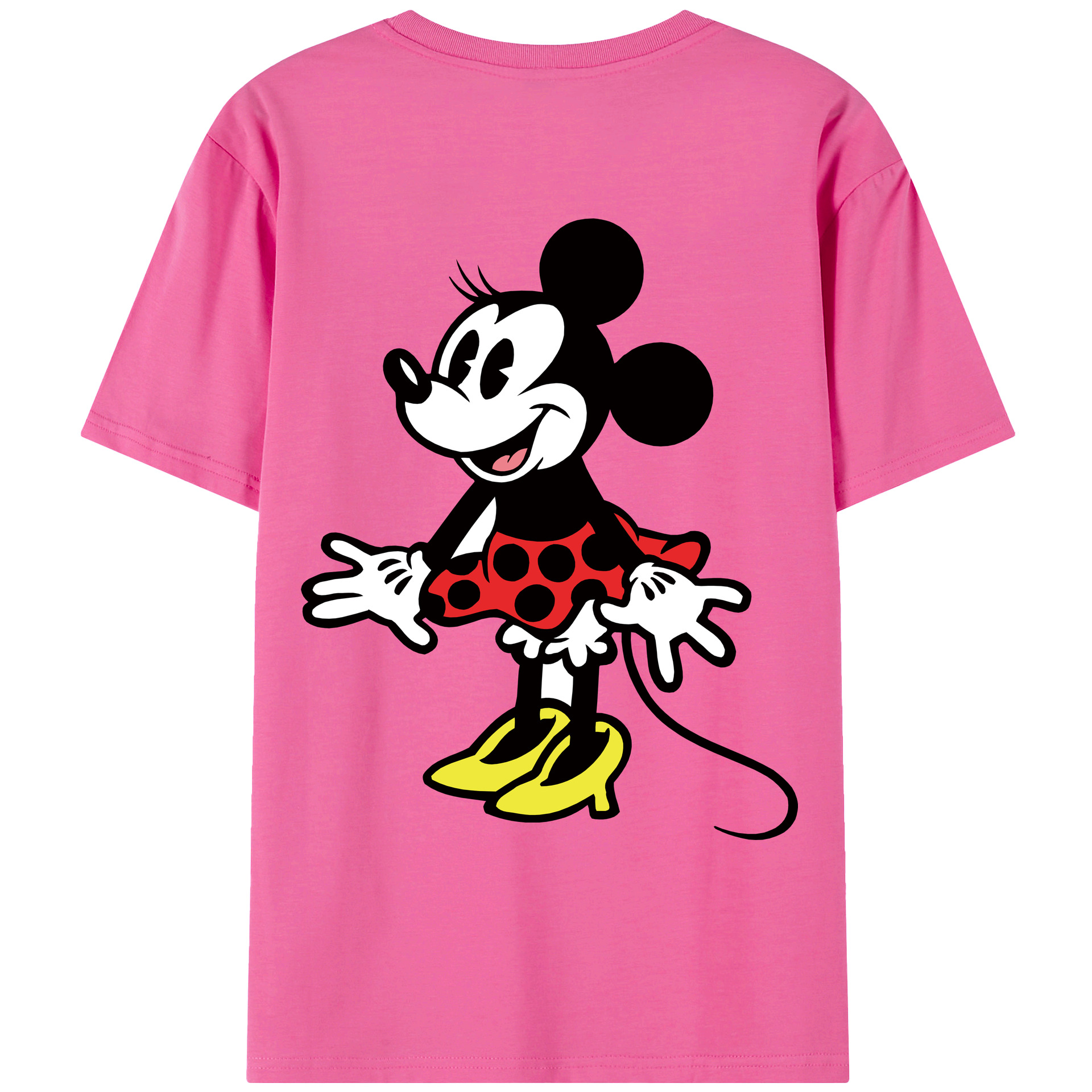 （画像用） ミッキーマウス Mickey Mouse レディース半袖Tシャツ(バックプリント)